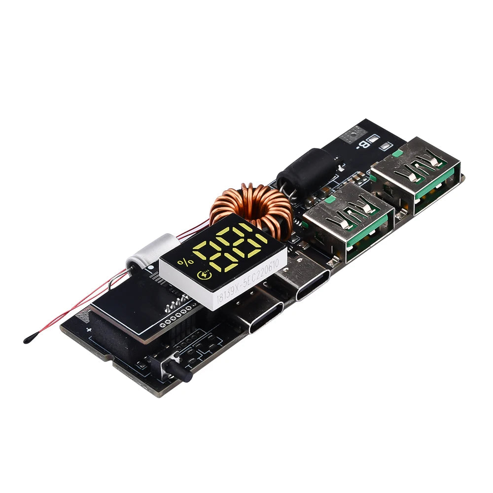 18650 Battery Charger Protection Module Power Bank PCB Module Board Dual USB Fast Charging with BMS Protection