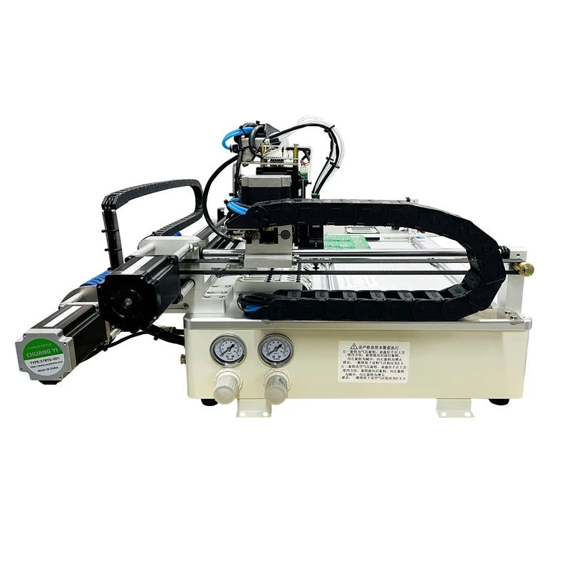 Q1 Dual Heads 25 Bits Desktop Full Automatic SMT Pick Place Machine Chip Mounter Solder Station with 4 Head