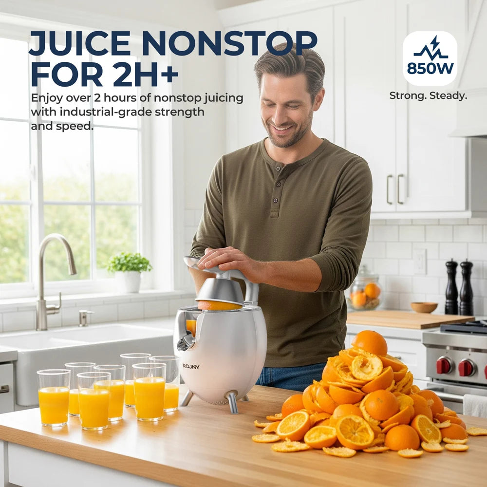 Citrus Juicer,850W Stainless Steel Orange Lemon Electric Set Juicer, Hard-core Press juicer, Aluminum Die -casting Handle
