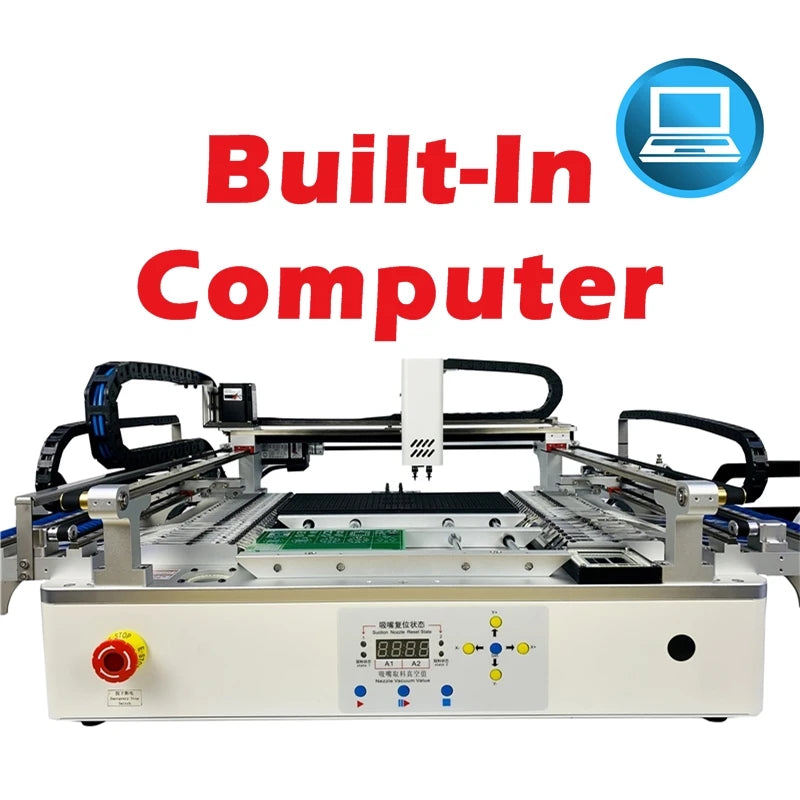 Q2S Dual 6 Heads 54 Bits Full Vision Desktop Automatic SMT Pick and Place Machine Chip Mounter