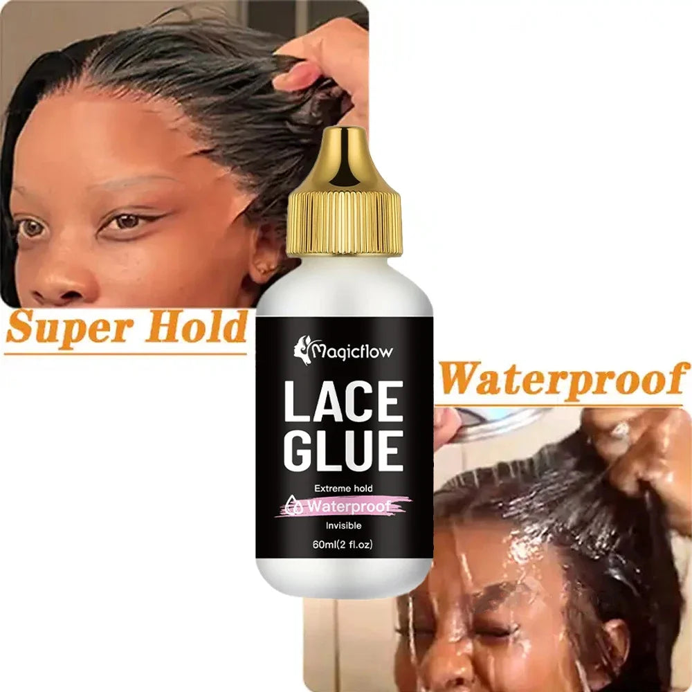 60ml/2fl.oz Waterproof Wig Lace Glue - Strong Hold, Invisible, Quick Dry & Easy Removal - No Odor Adhesive for All Wigs 2026