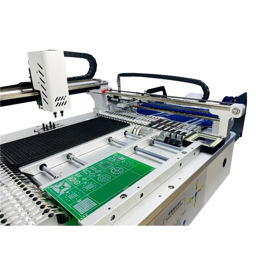 Q2S Dual 6 Heads 54 Bits Full Vision Desktop Automatic SMT Pick and Place Machine Chip Mounter