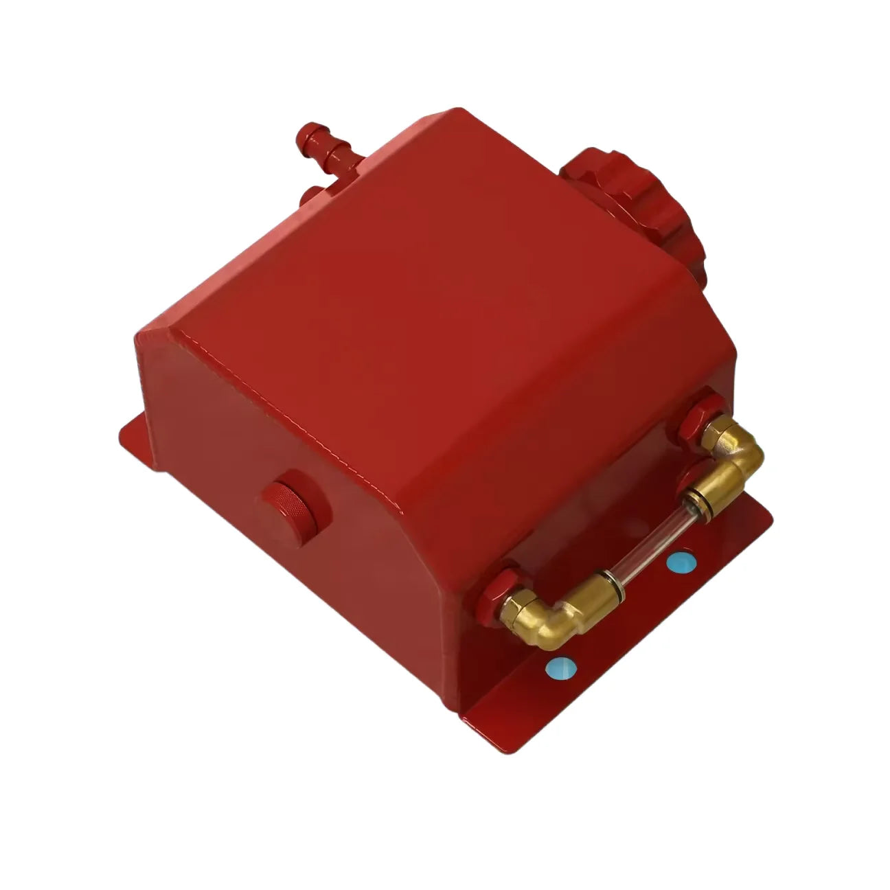 Universal  Aluminum 1L/2L Engine Coolant  Radiator Overflow Tank  Oil Catch Can Square Overflow Tank With Drain Plug