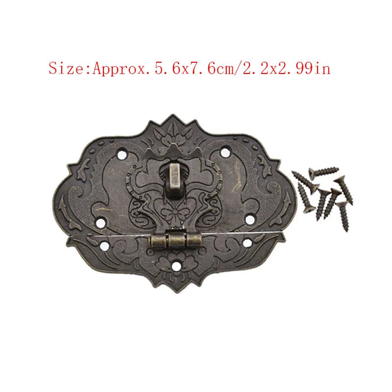 Wooden Jewelry Box for Latch Zinc Alloy Lock Lockable Buckle Vintage Design Gift Chest Locks for Vintage Lovers