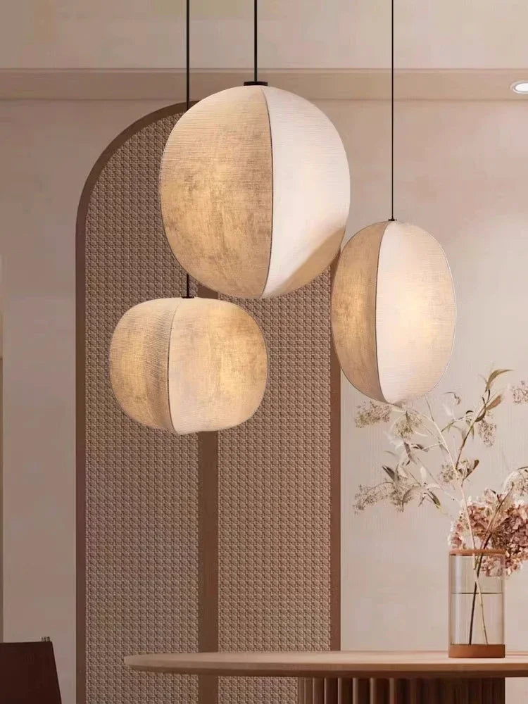 Nordic E27 Led Pendant Lights Wabi Sabi Dining Room Led Hanging Lamp Bar Suspend Light Fixture Lustre Luminaria Home Light