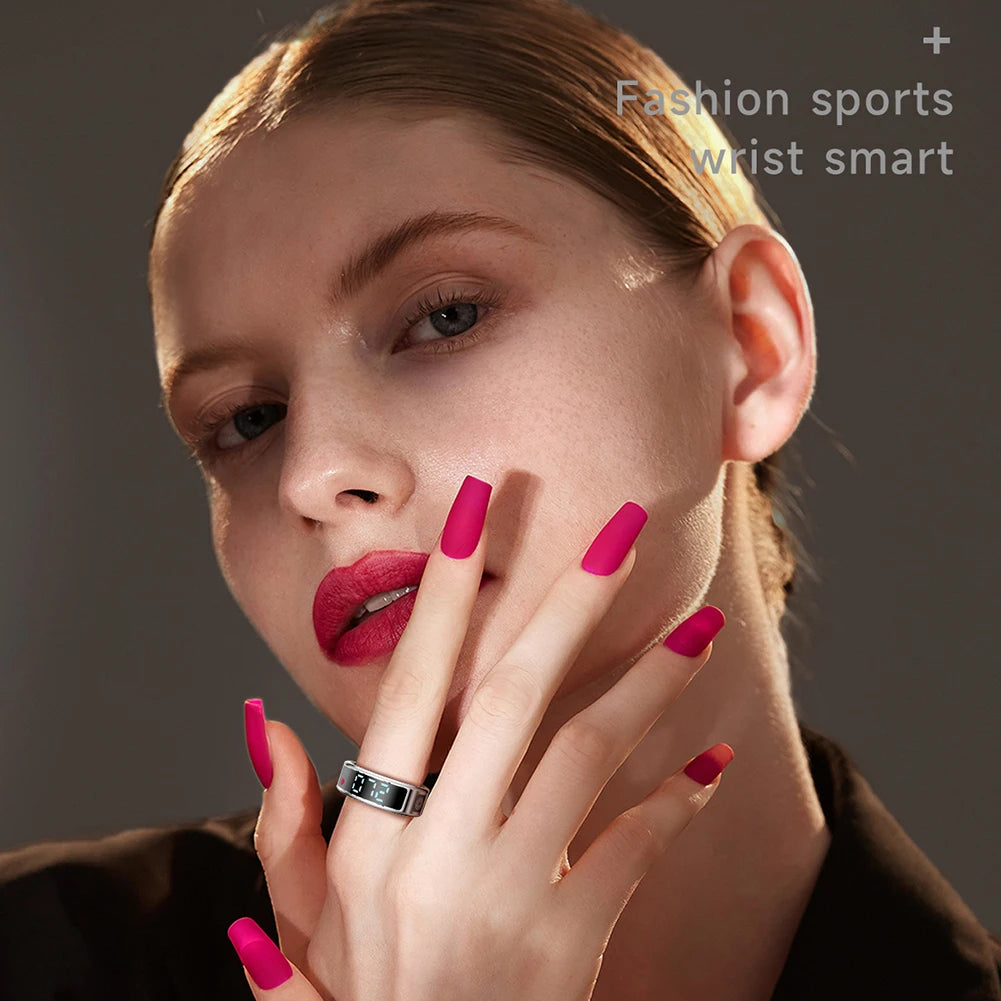 New RS08 Smart Ring Heart Rate Health Monitor 5ATM Waterproof Multi Sport Modes Blood Oxygen Tracker For Xiaomi Samsung Phone