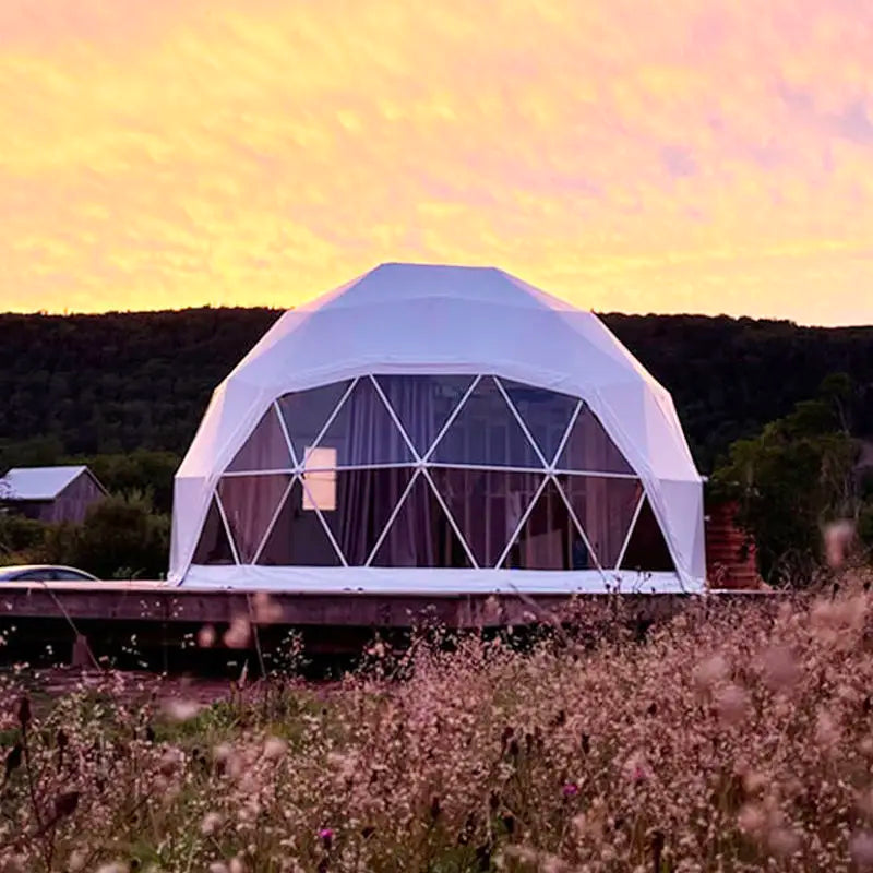 Trade Show Tent 6~9m Diameter Transparent Geodesic Luxury Dome Hotel Manor Tents Hotel Forest Glamping Round Dome Tent Outdoors