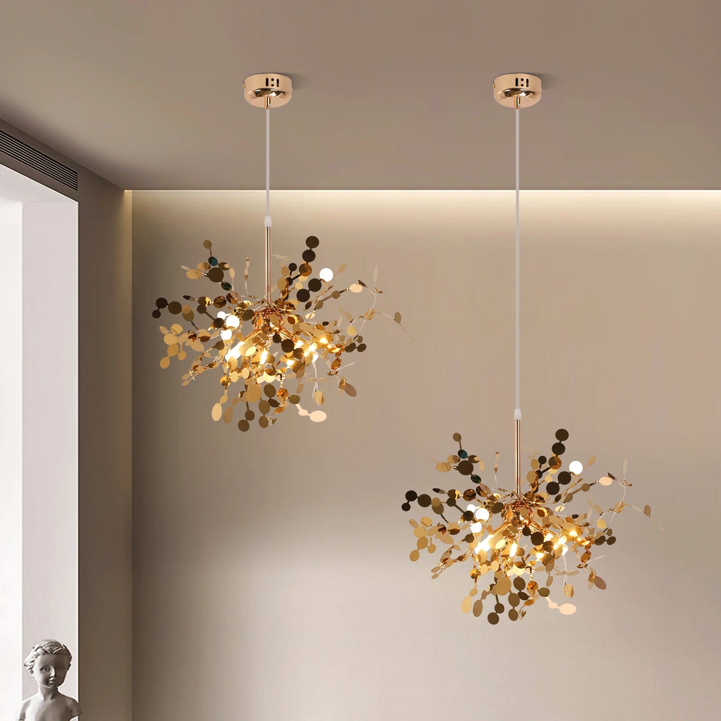 Modern Pendant Light Led Firework Chandelier Hanging Ceiling Lamp Dining Room Kitchen Island Nordic Luminaire Home Decor Fixture