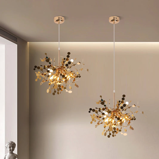 Modern Pendant Light Led Firework Chandelier Hanging Ceiling Lamp Dining Room Kitchen Island Nordic Luminaire Home Decor Fixture