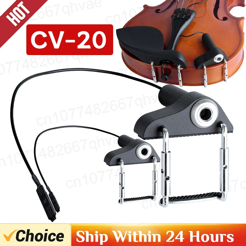 Violin Pickup Electronic Organ Pickup Musical Instrument Pickup Portable Viola Pickup for String Instrument Violin Viola CV-20