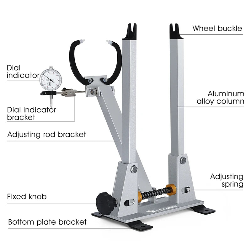 WEST BIKING Bicycle Wheel Truing Stand With Dial Indicator Gauge Tire Adjustment Rims Wheel Set MTB Road BMX Bike Repair Tools