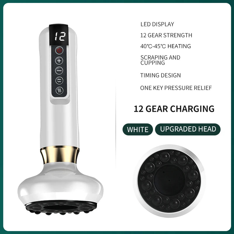 Smart Cupping Vacuum Massage Jars Heating Suction Cup Cellulite Medical Chinese Electric Cupping Therapy Body Relax Guasha Cans