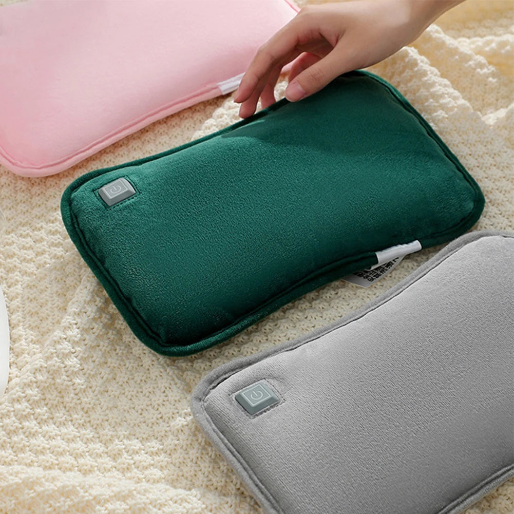 Rechargeable Electric Hot Water Bag Women's Electric Hot Water Bottle Soft flannel Hand Warmer Winter Heated Bag Warming Product