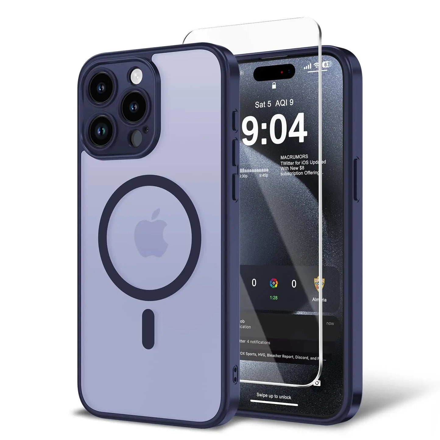 for iPhone 16E/iPhone 17E Case with Screen Protector, [Compatible with Magsafe] Ultra Slim Translucent Matte Shockproof Protecti