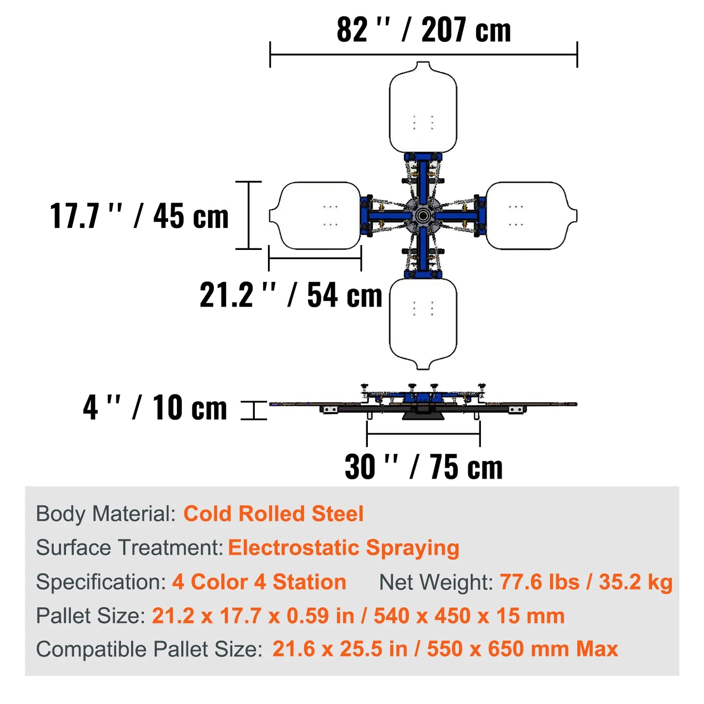 SucceBuy Screen Printing Machine 360° Rotable Silk Screen Printing Press 54x45cm Screen Printing Press Adjustable Tension