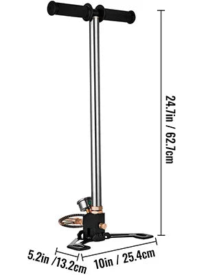 SucceBuy 3 Stage PCP Pump + Pressure Gauge 4500PSI Tire Kayak Ball Inflatable Air Gun Filling Stirrup High Pressure Hand Pump