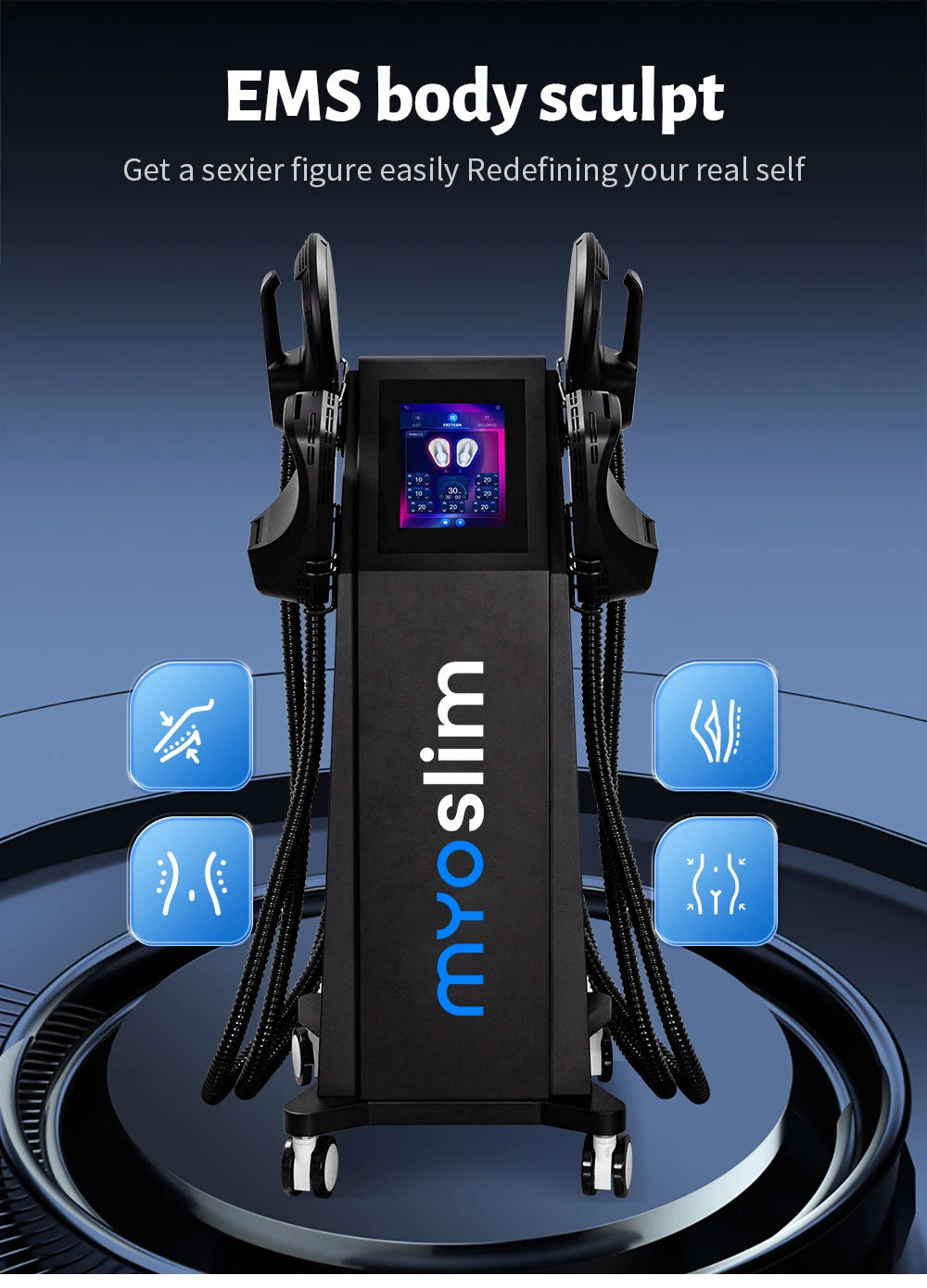 Myoslim 15Tesla 6500W High Power Body Sculpt Muscle Stimulate Slimming Machine MYOSLIM Pro Ultra RF Machine NEO Slimming Machine