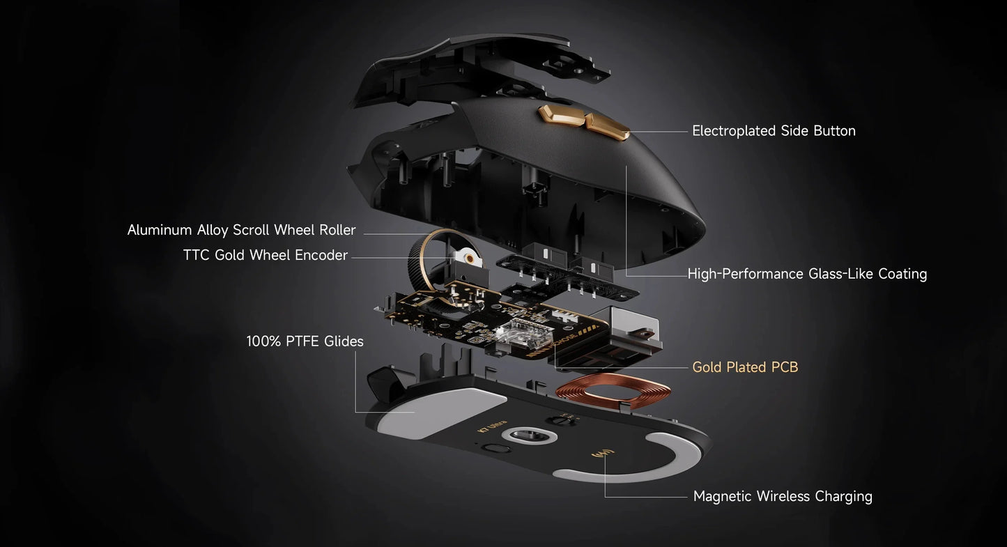 MCHOSE K7 Ultra Wireless Gaming Mouse PAW3950 Dual 8K Polling Rate Lightweight Magnetic Wireless Charging Dock Esports Office