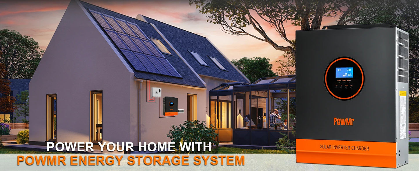 5KW Single Phase 120V 110V AC Off-Grid 48V All In One Hybrid Inversor Built 80A/100A MPPT Solar Charger Controller Fit for Home