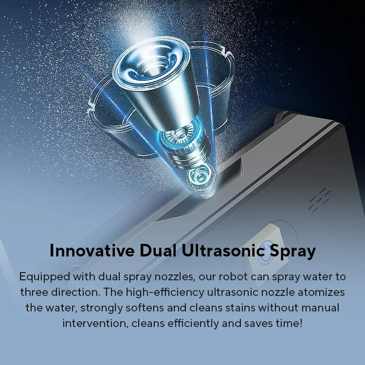 Robot Window cleaner ABIR WD8,Dual Water Spray,Smart Memory,High Vacuum Suction, Laser Sensor, Home Wall Glass Cleaning Robot