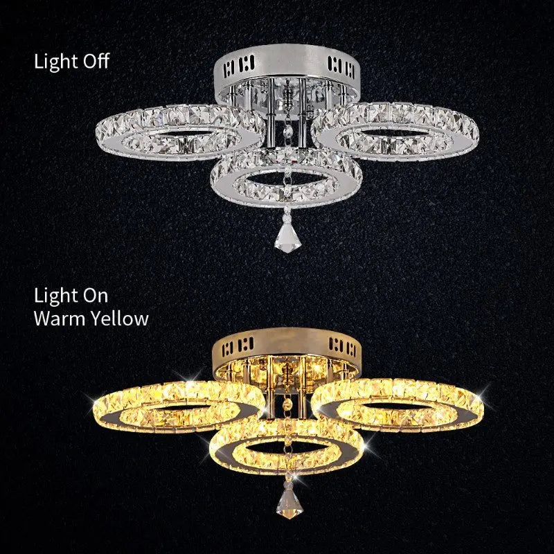 Modern Crystal Ceiling Chandelier Lamp for Living Room Pendant Light Home Art Decora Lustre Ceiling Luminaire For Dining Bedroom