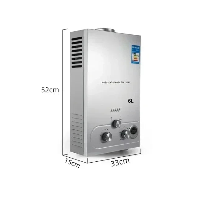 Sihao LPG Gas Hot Water Heater 6L-18L Tankless Instant Butane Propane Gas Boiler With Shower Kit LCD Display For Home Camping ﻿
