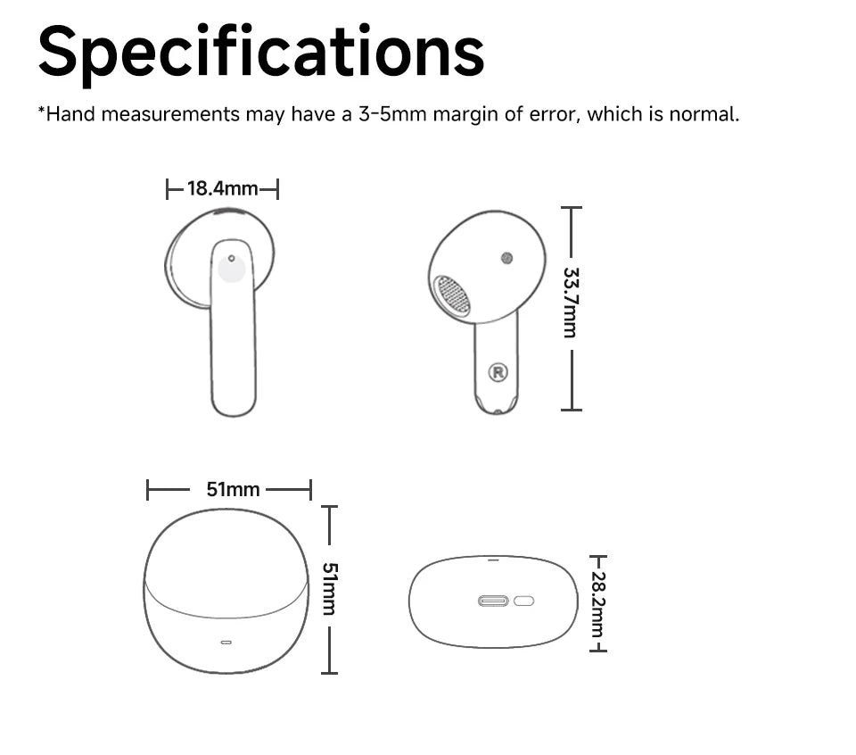 QCY HT10 AilyBuds Pro+ ANC Wireless Earphone Al Audio Hi-res with LDAC Bluetooth 5.3 Earbuds Adaptive ANC Multipoint Connection
