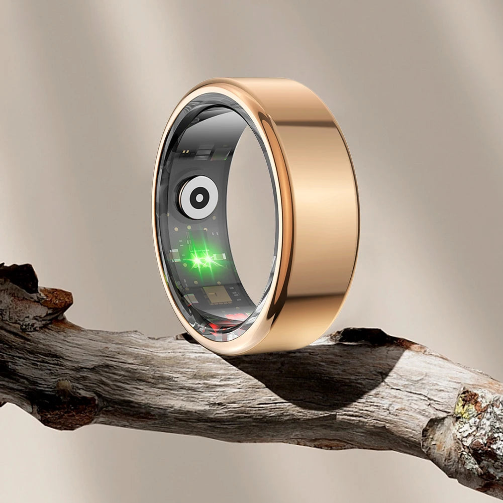 R02 Smart Ring Fitness Tracker Ring 5.0 Bluetooth-Compatible Blood Oxygen Tracker IP68 & 5ATM Waterproof for Android for IOS