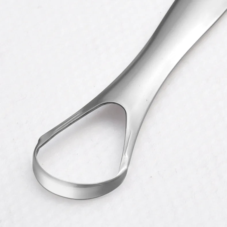 Stainless Steel Tongue Scraper Cleaner Fresh Breath Cleaning Coated Tongue Toothbrush Oral Hygiene Care Tools