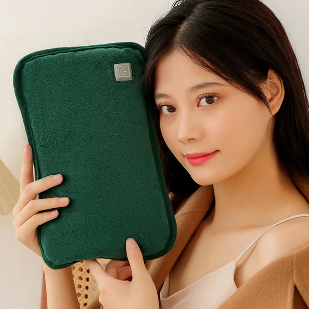 Rechargeable Electric Hot Water Bag Women's Electric Hot Water Bottle Soft flannel Hand Warmer Winter Heated Bag Warming Product