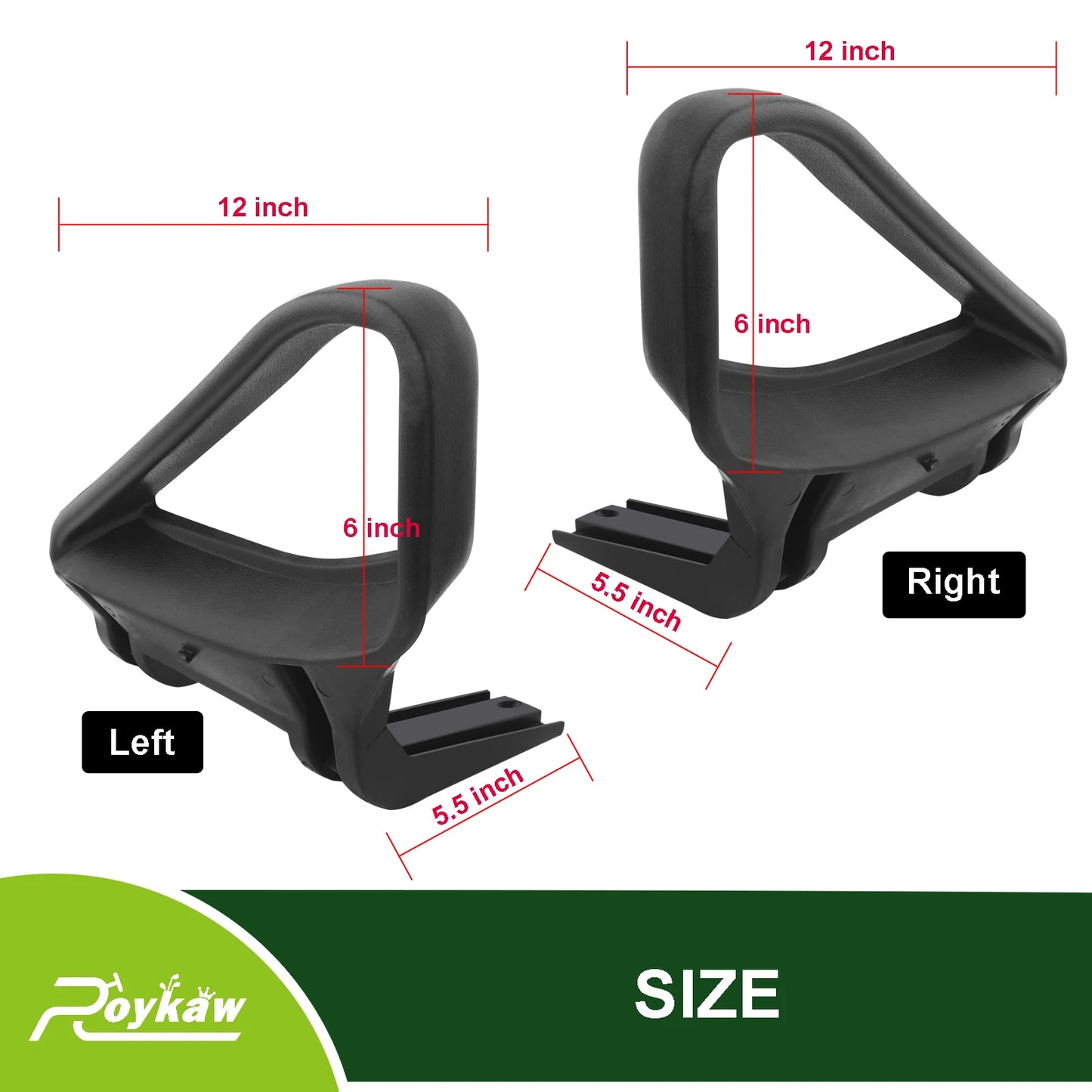 Roykaw Golf Cart Hip Restraint Armrest Driver Side & Passenger Side for EZGO TXT 1994-up, OEM # 71701-G01, 71702-G01