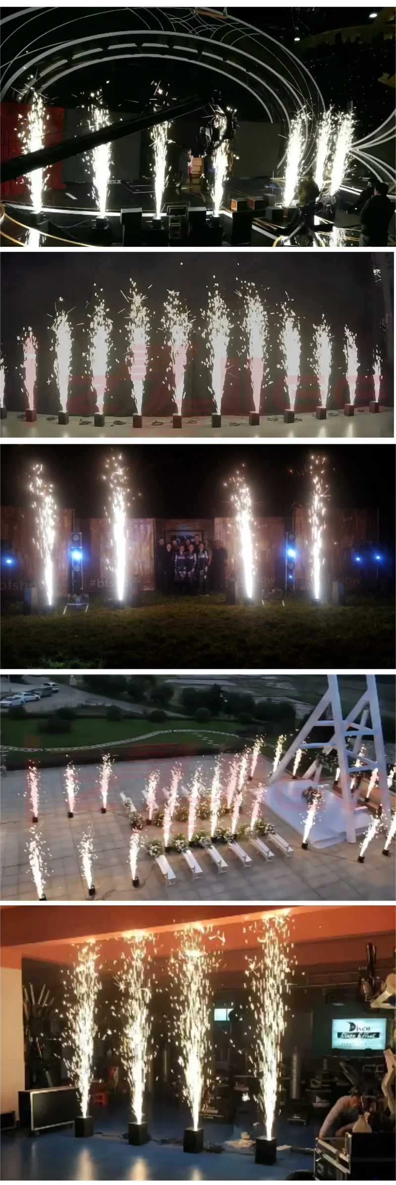 1~200 Bag Ti Powder Cold Sparkler Machine Cold 600W Spark Machine Fountain Sparkular 700w Machine Consumables Ti Powder 100g