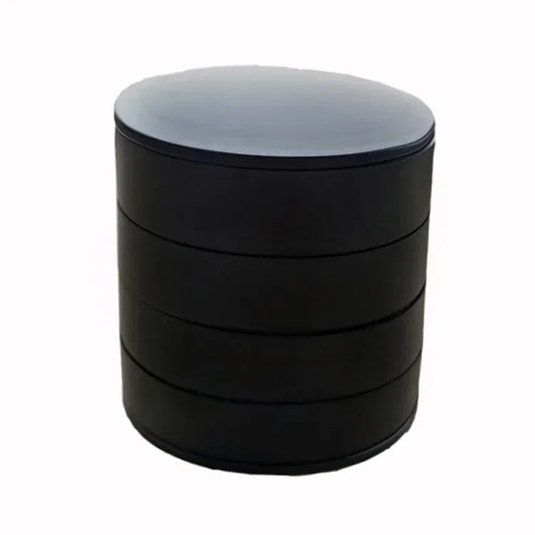4 Layers Rotating Jewellery Storage Box Women Necklace Desk Organizer Earring Holder Travel with Lid for Ring Bracelet  Storage