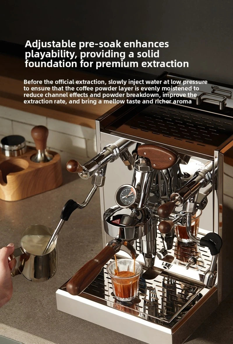 Semi-Automatic Coffee Maker,3035A/B/C Concentration E61 Brewing Head, Semi-automatic Dual Boiler 15 Bar Vibration Pump