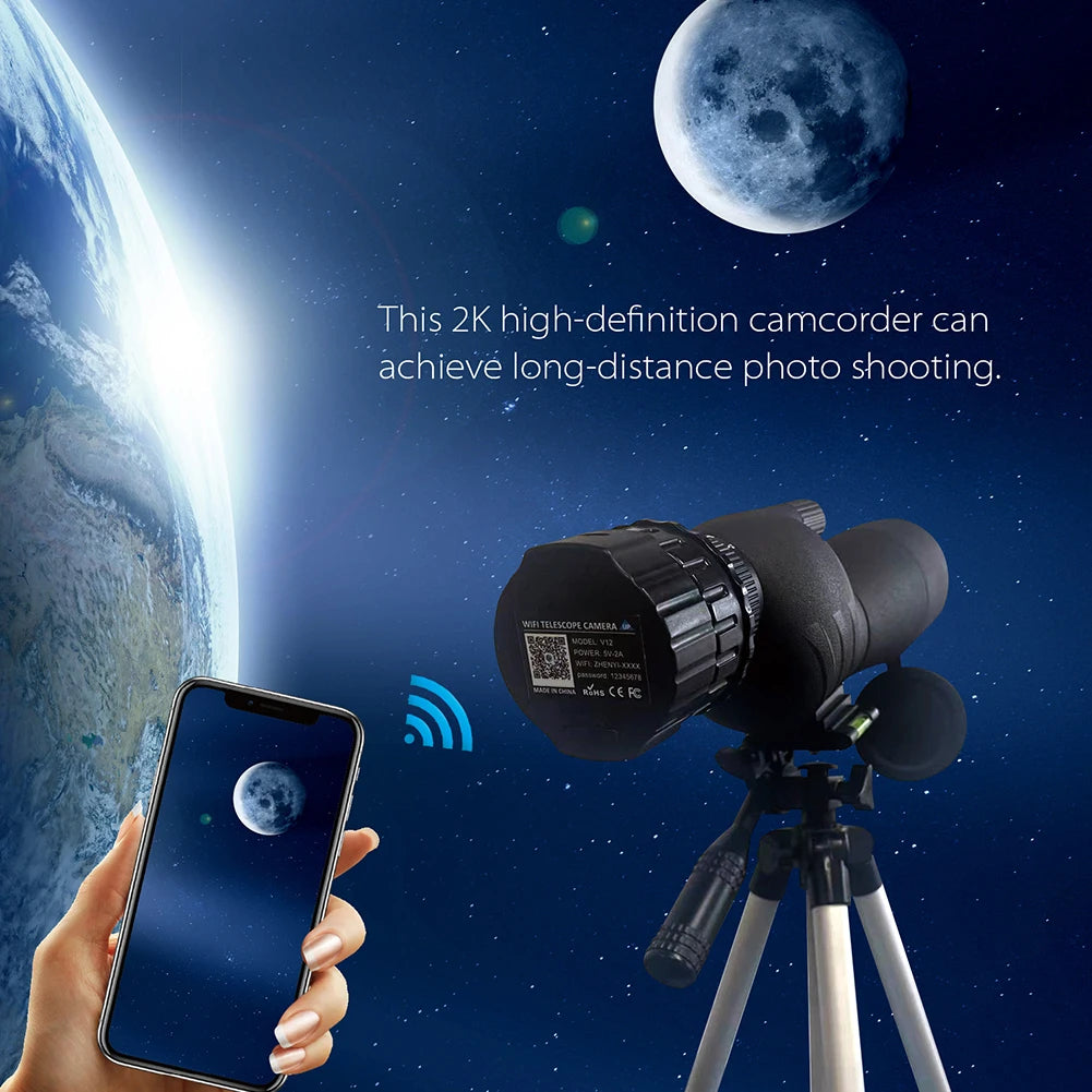 4 Million Pixel HD WiFi Electronic Eyepieces for 25mm-50mm Scopes WiFi Telescope Eyepiece Camera Portable Spotting Scope Camera
