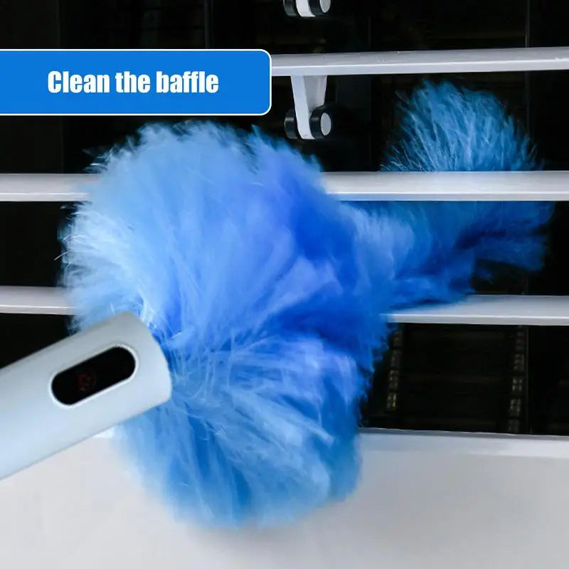 Rotating Spin Cleaner Duster Multi-Function 360 Spin Electric Feather Duster Vacuum Cleaner Battery Operated With Touch Button