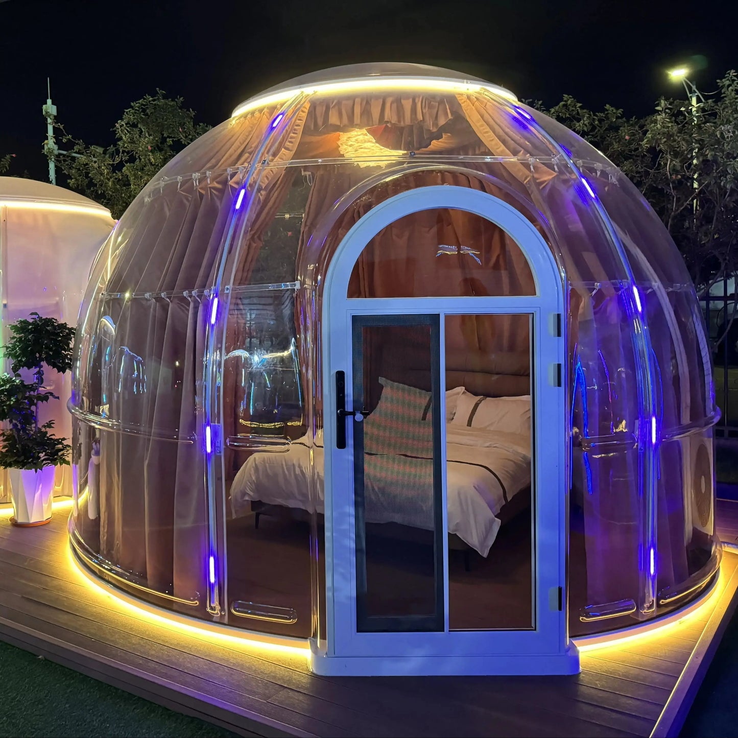 2026Transparent Tent PC Dome Tent Geodesic Lgloo Round Clear House Catering Cabin Hotel Resort Luxury Celebrating Events Tipi