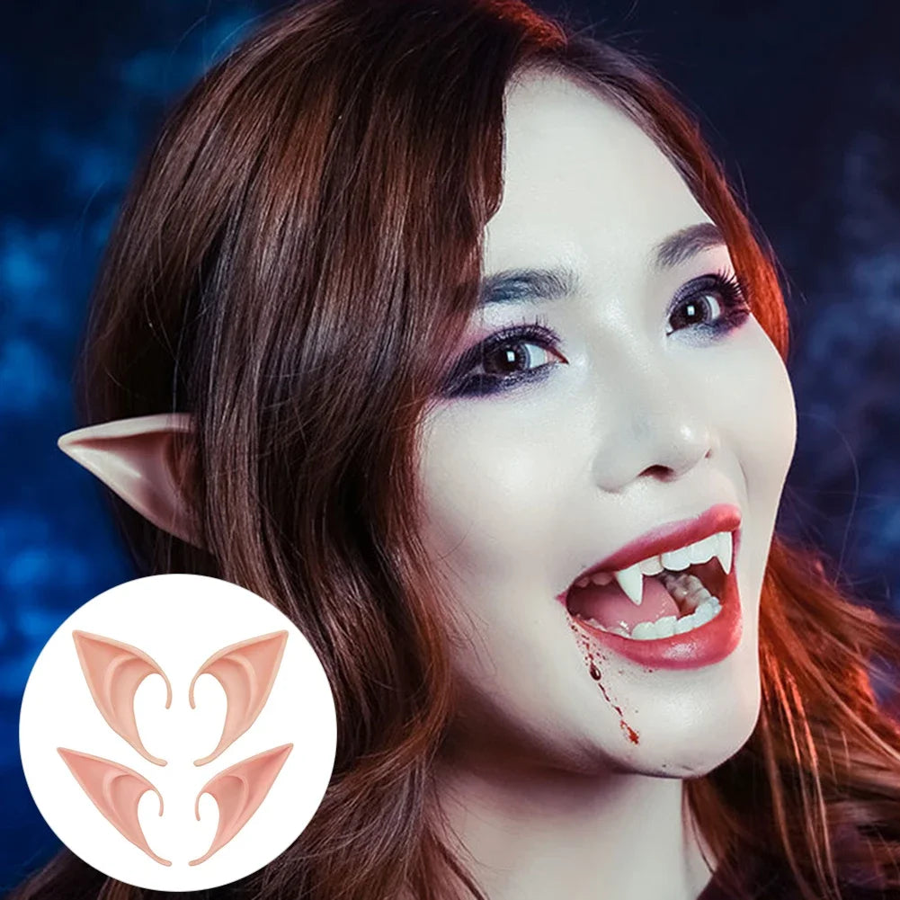 1-10Pairs Halloween Elf Ears,Latex Ears for Angel,Halloween Cosplay Decoration,Masquerade Costume,Fairy Photo Props for Girl
