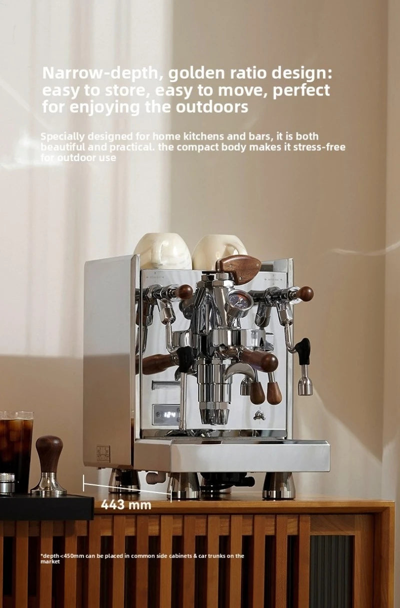 Semi-Automatic Coffee Maker,3035A/B/C Concentration E61 Brewing Head, Semi-automatic Dual Boiler 15 Bar Vibration Pump