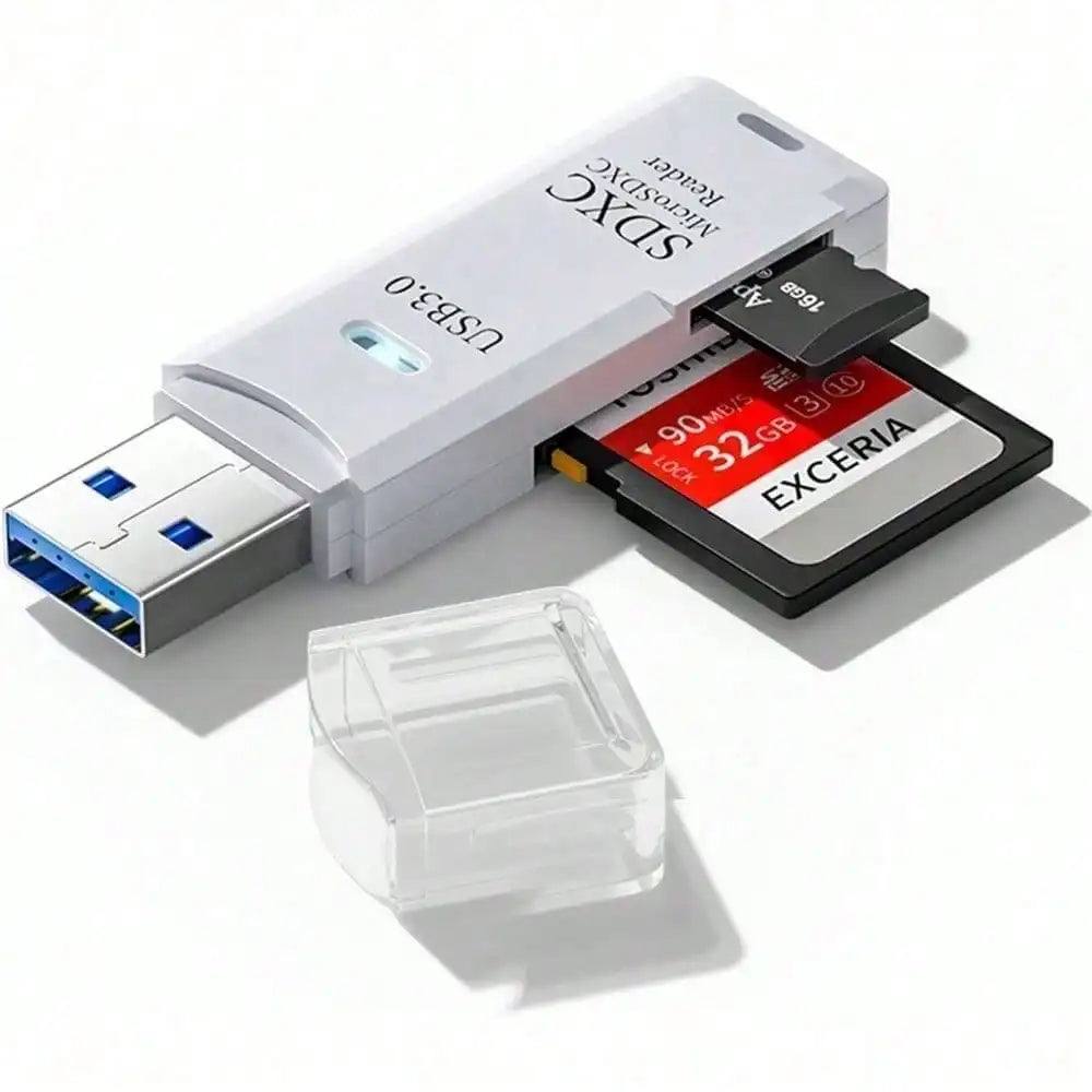 USB3.0 Micro SD Card Reader, 5Gbps 2-in-1 SD Card Reader to USB Adapter, Micro SDHC and UHS-I Cards