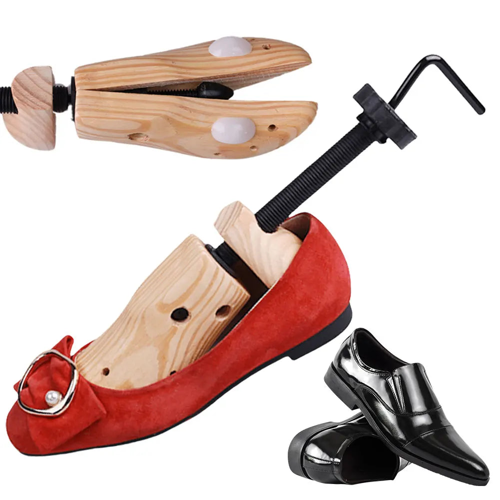 Wooden Shoe Stretcher Adjustable Length Width Shoe Trees Shoes Shaper Rack Professional Shoe Extender for Men Women