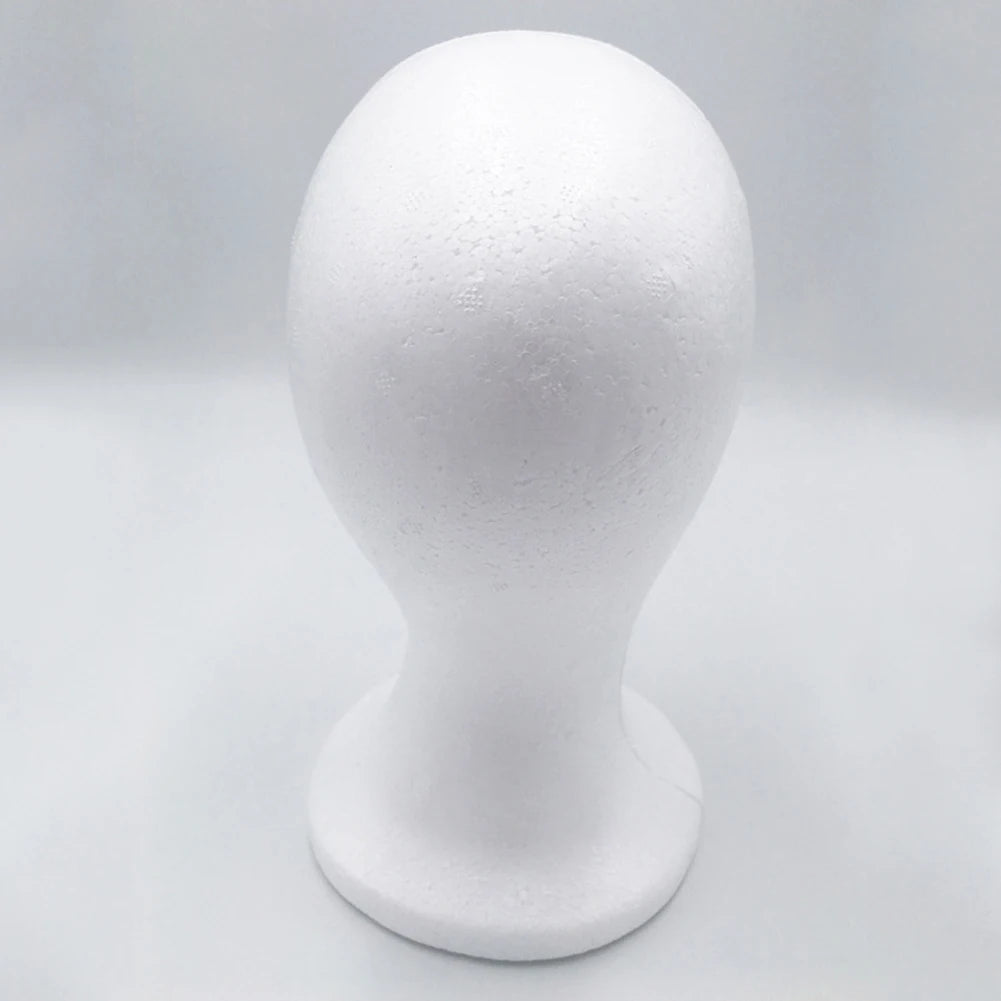 Foam Female Mannequin Head Model EPS Flocking Wigs Glasses Cap Display Holder Stand Model Photo Studio Shooting Prop