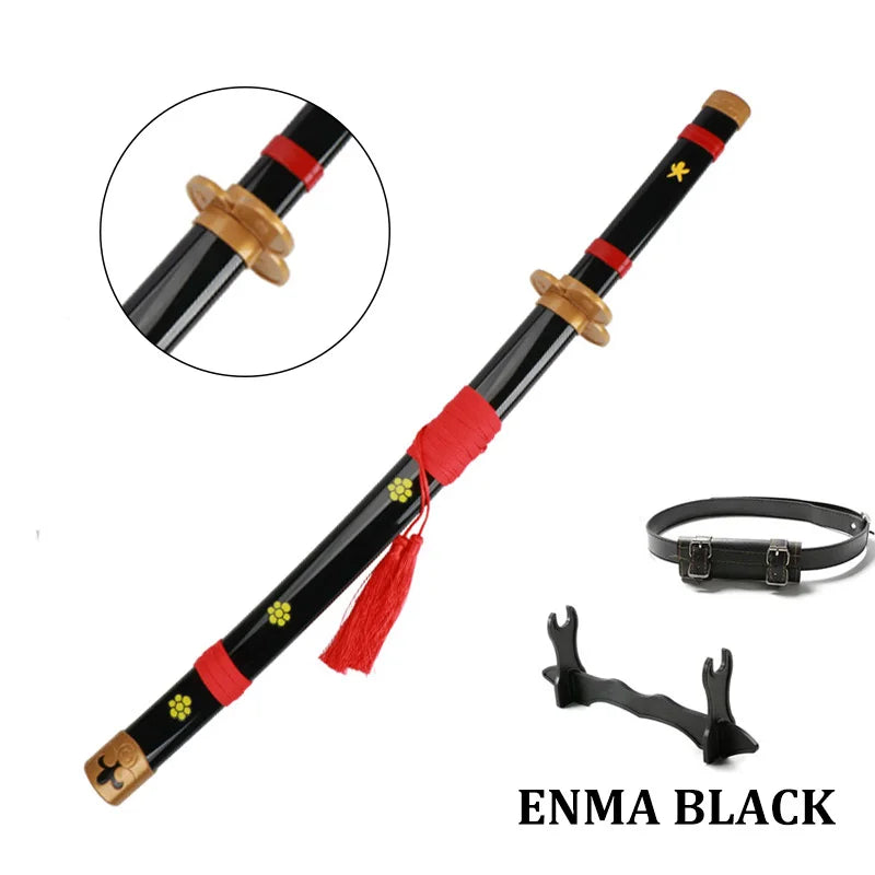 80cm/31.5"Roronoa Zoro Katana Anime Sword  Cosplay Weapons Props 3pc Toy Sword Set  Shusui Lchimonji  Sandai Kitetsu