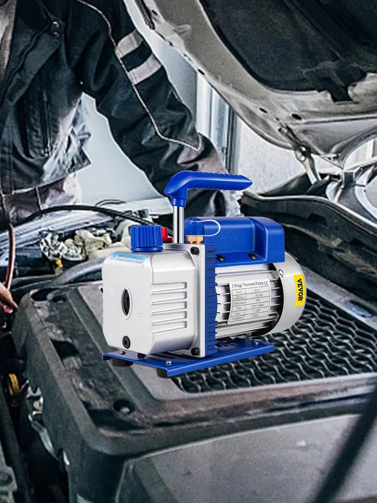 SIHAO 1.8CFM Vacuum Pump with Gauges AC Refrigerant  Vacuum Packing Air Condition Automobile Maintenance 220V 110V