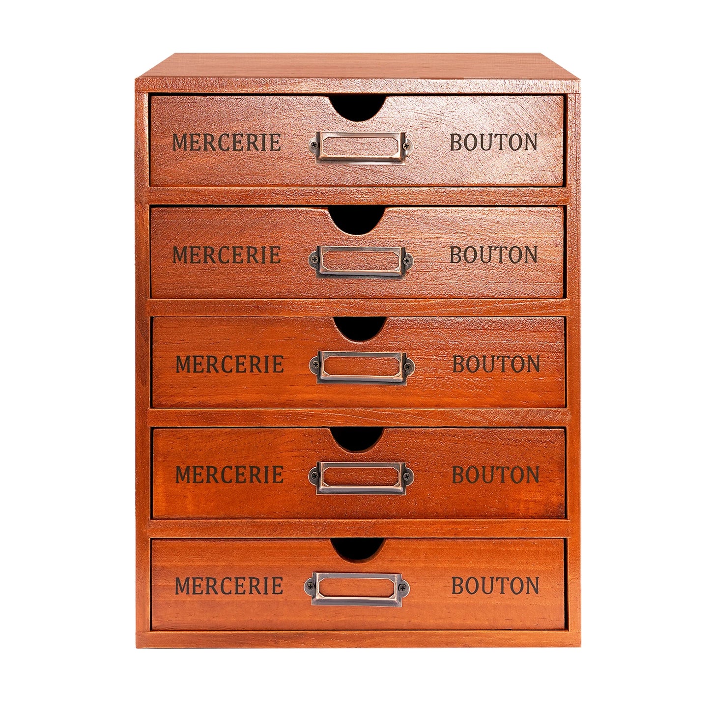5 Drawer Wooden Desk Organizer 23*17.5*5cm Storage Drawers Vintage Shelf Drawer Used in an Office Study Bedroom Dresser