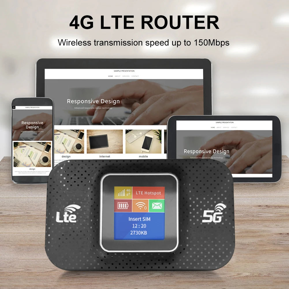 H807 Pro 4G LTE WiFi Router With SIM Card Slot Frequency Band Limited Routers 3650/2100mAh High-Speed Modem Mobile WiFi Repeater