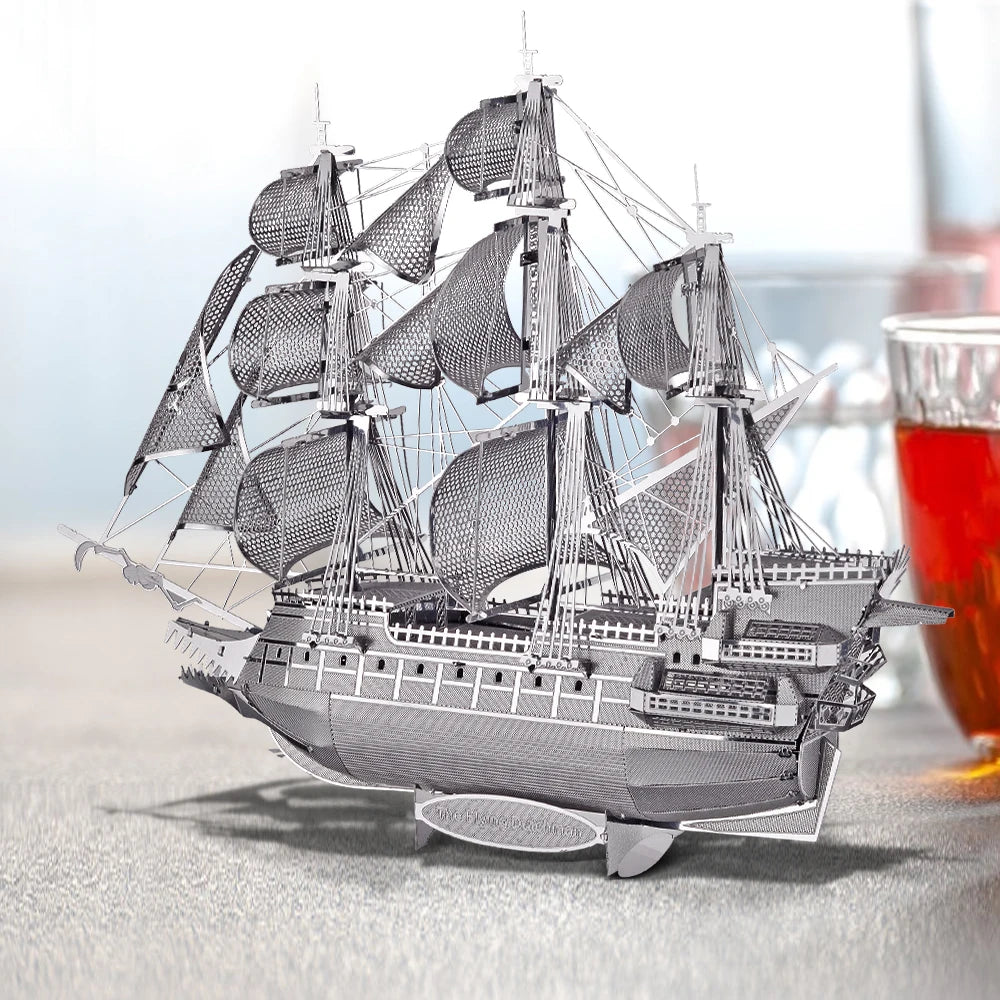 Piececool Model Building Kits The Flying Dutchman 3D Puzzle Metal DIY Set Jigsaw for Adult Gifts