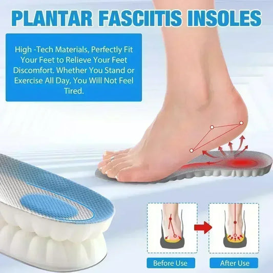 4D Cloud Air Cushion Insoles: Memory Foam Comfort + Acupressure Massage, Sweat-Absorbent Design
