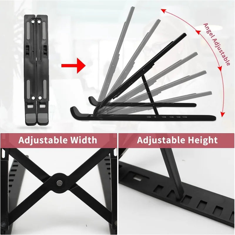 Adjustable Laptop Stand Portable Foldable Notebook Bracket Computer Monitor Holder For Macbook Air iPad Tablets Base Accessories