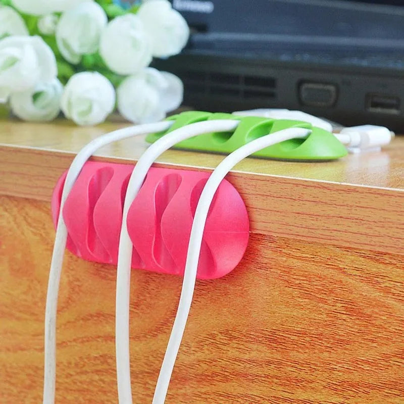 Plug Wire Socket Holder Hook Cable Clip Power USB Cords Sort Out Home Office Desk Organizer Supply Electronics Accessories